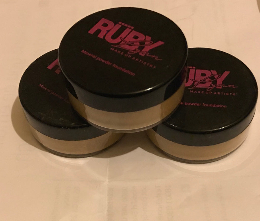 Ruby Mineral Powder Foundation 3 piece